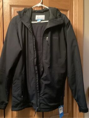 Columbia Black Men's Raincoat with Hood